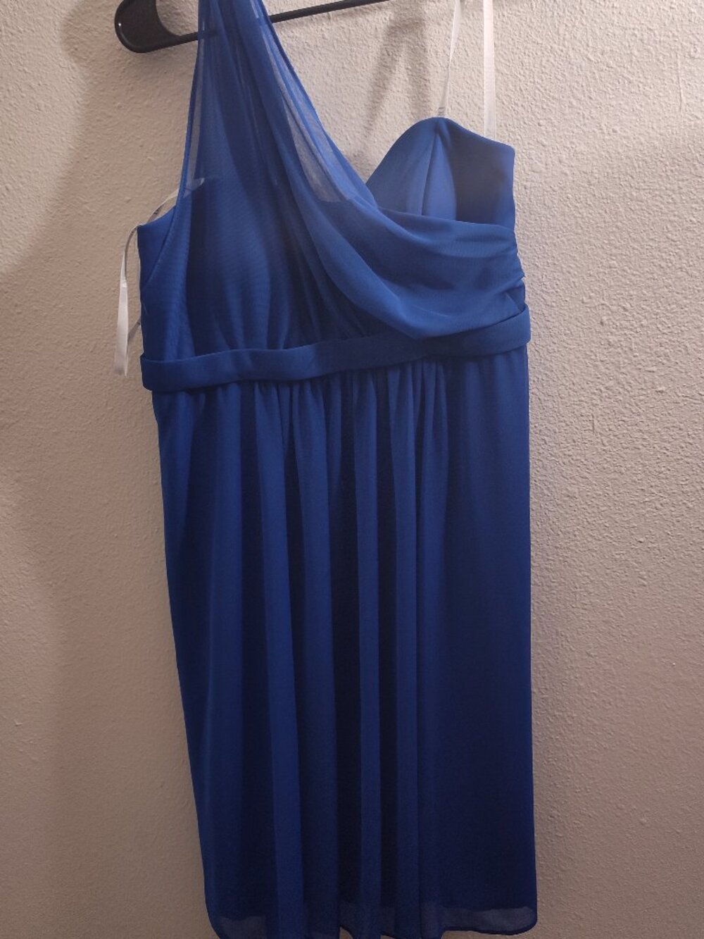 David's Bridal One Shoulder Bridesmaid Dress